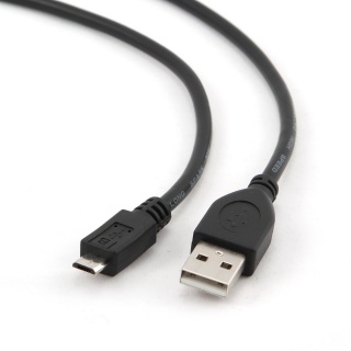 Cablu USB 2.0 la micro USB-B T-T 1m negru, Gembird CCP-mUSB2-AMBM-1M